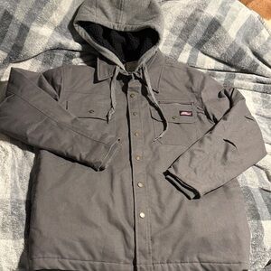 Dickies Men's Hooded Work Jacket - Charcoal